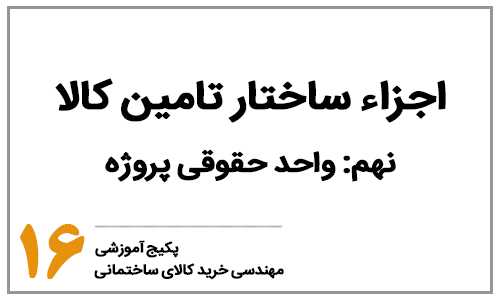 خرید کالای ساختمانی - بخش شانزدهم: اجزاء ساختار تامین کالای ساختمانی - واحد حقوقی